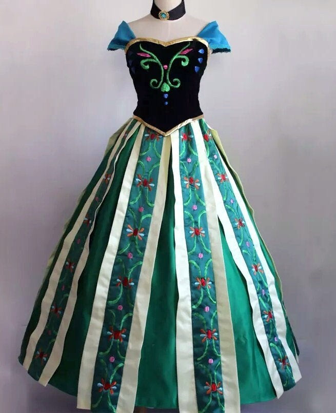 Frozen Anna Coronation Day Deluxe Dress Mermaidcosplay Frozen Anna Coronation Day Deluxe Dress Mermaidcosplay