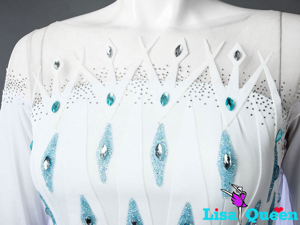Elsa Coronation Dress Spangle White Dress Frozen 2 Elsa Cosplay Costume