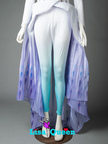 Elsa Coronation Dress Spangle White Dress Frozen 2 Elsa Cosplay Costume