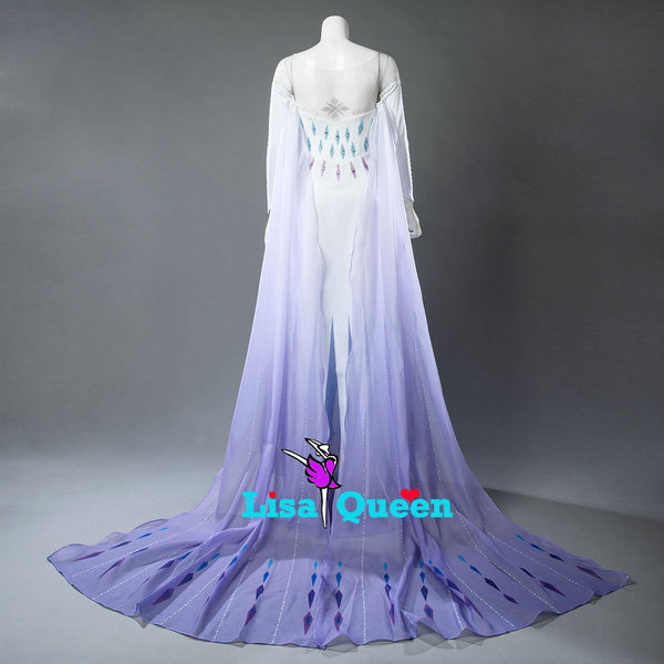 Elsa Coronation Dress Spangle White Dress Frozen 2 Elsa Cosplay Costume