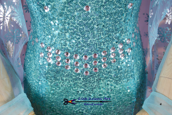 Elsa Coronation Cosplay Dress Spangle Dress Frozen Elsa Cosplay Costume