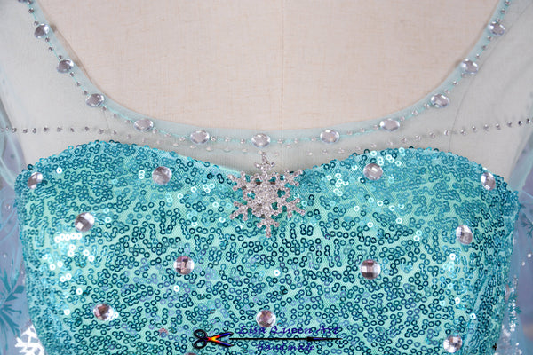 Elsa Coronation Cosplay Dress Spangle Dress Frozen Elsa Cosplay Costume