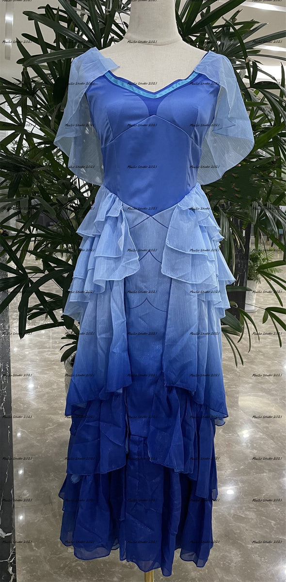 blue yule ball dress Hermione Cosplay prom shiny gown Cosplay gown Women Co – Mermaidcosplay Buy Jacket Style Cotton AL:2925tues Waist Size:50″ Sleeveless Fabric