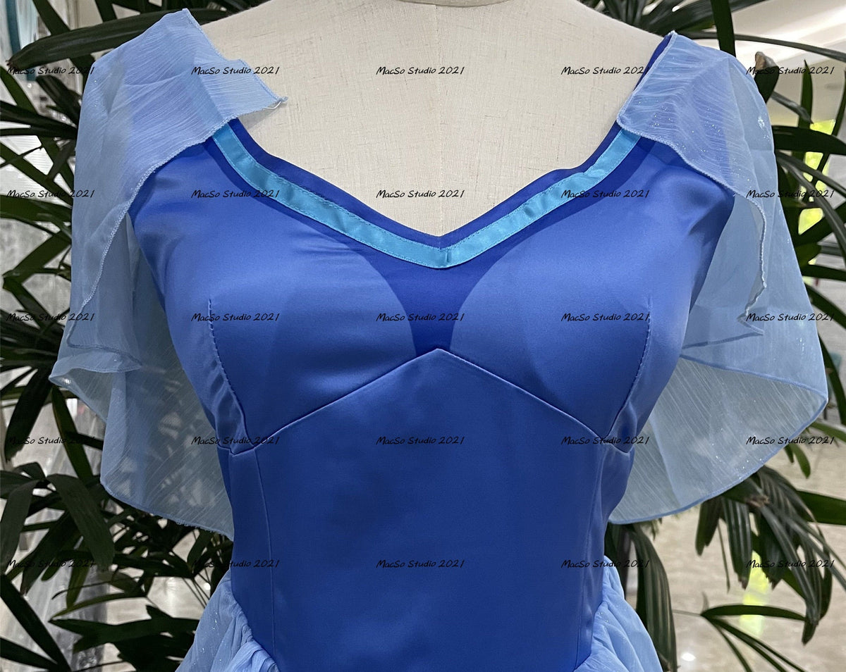 strapless open back dress Hermione Cosplay prom dress shiny blue gown Cosplay ball gown Women Co –  Mermaidcosplay
