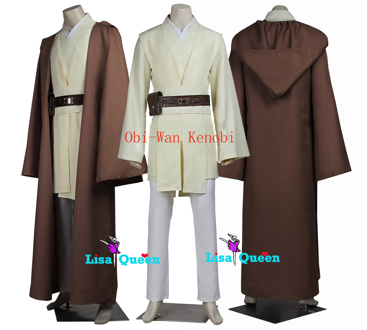Obi Wan Kenobi Jedi tunic Robe Mace Windu cosplay costume Star Wars Je