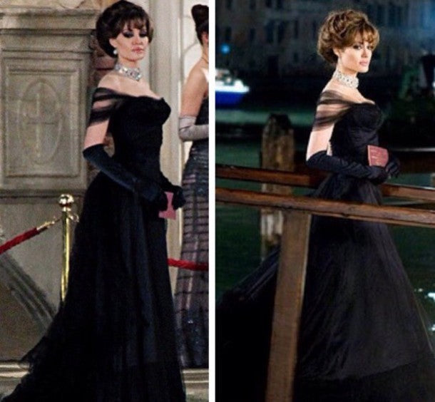 Off Shoulder Black Angelina Jolie Dress Elise Clifton-Ward Dress in Th –  Mermaidcosplay