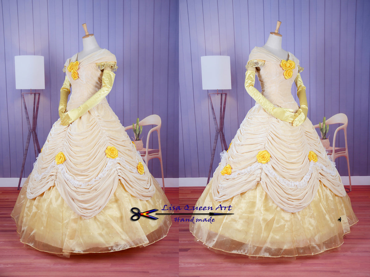princess belle cosplay dress New Beauty And The Beast Belle Cosplay Costume Belle Princess Dress