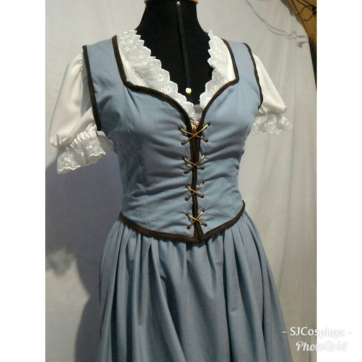 Princess Belle OUAT princess adult version Once Upon a time blue dress – Mermaidcosplay
