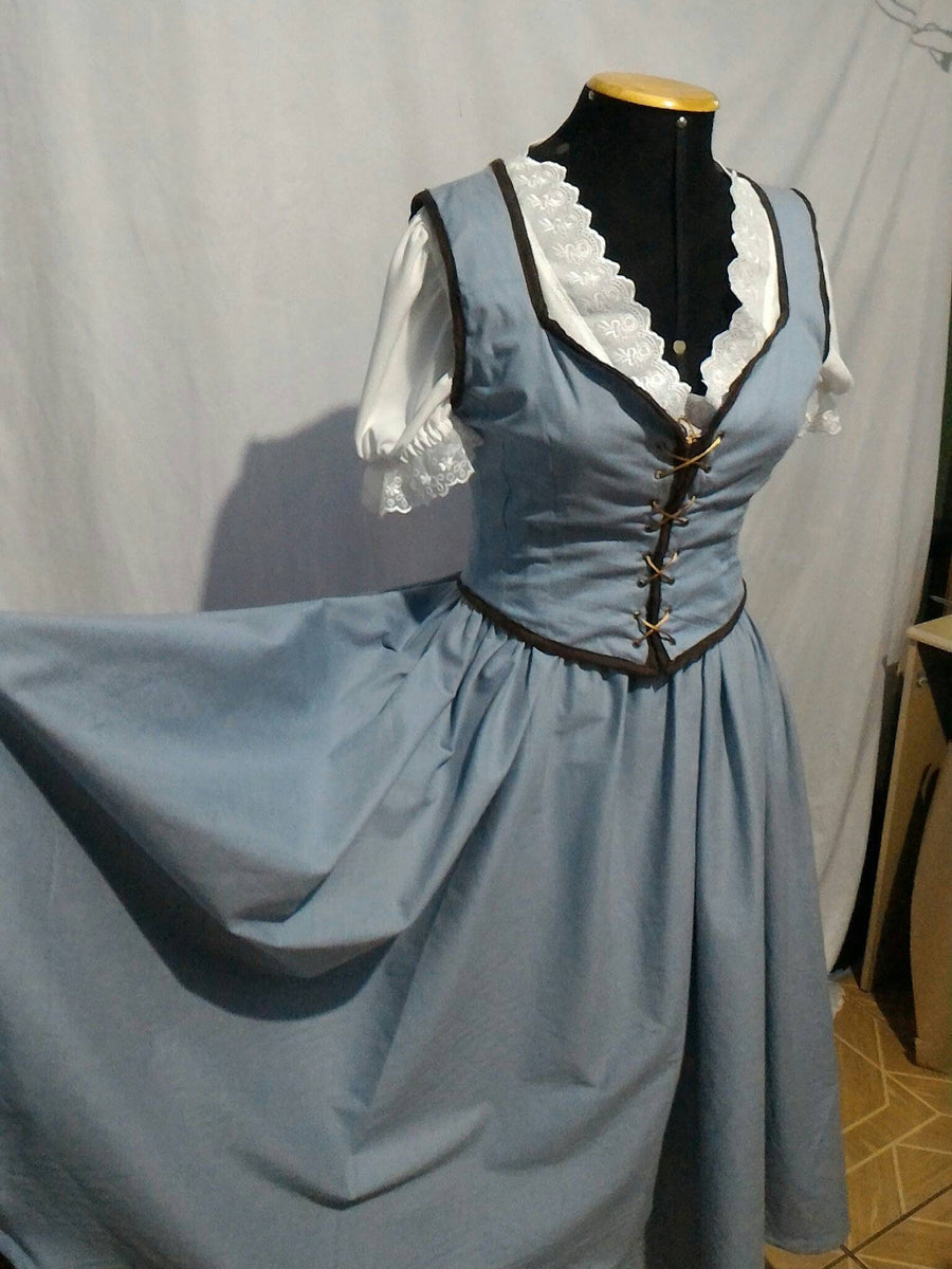 Princess Belle OUAT princess adult version Once Upon a time blue dress –  Mermaidcosplay