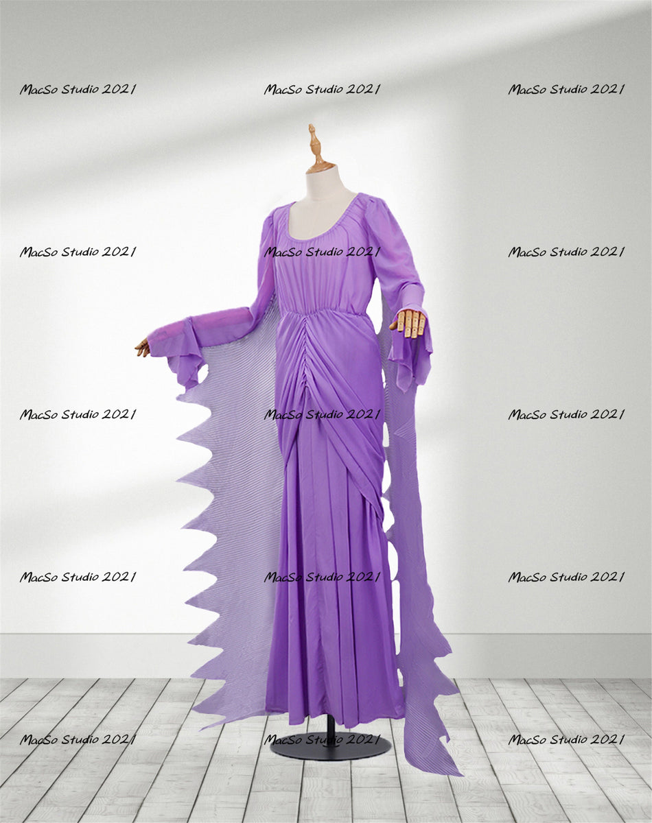 Purple Dress Lily Munster Cosplay Costume Women Handmade costumes Dres – Mermaidcosplay