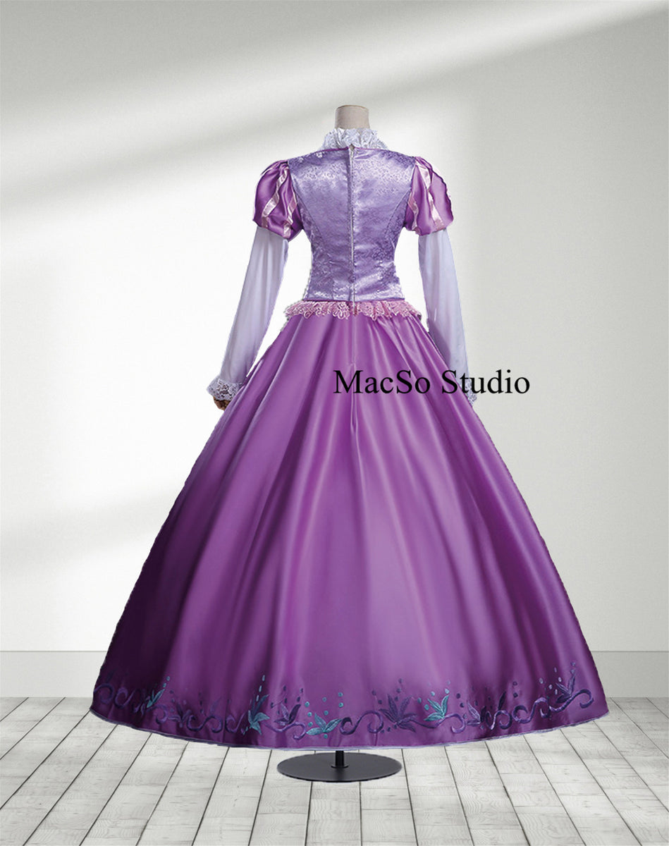 tangled prom dress Rapunzel Cosplay Purple gown Cosplay ball gown Wome – Mermaidcosplay Black silk dress This stunning dress is beaded-emb Size:2-3 YRS