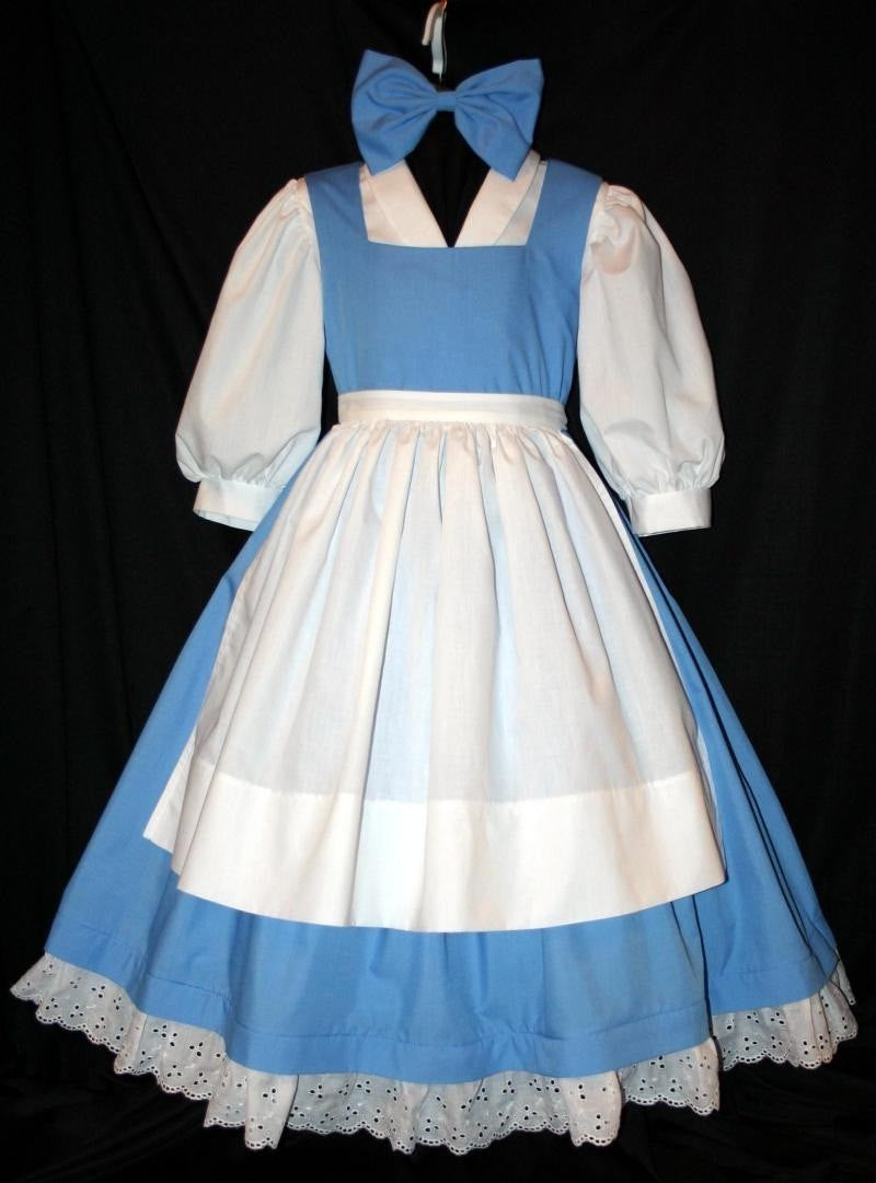 BELLE Provincial Village Costume Blue CHILD adult Size w/Bow MOM2RTK –  Mermaidcosplay