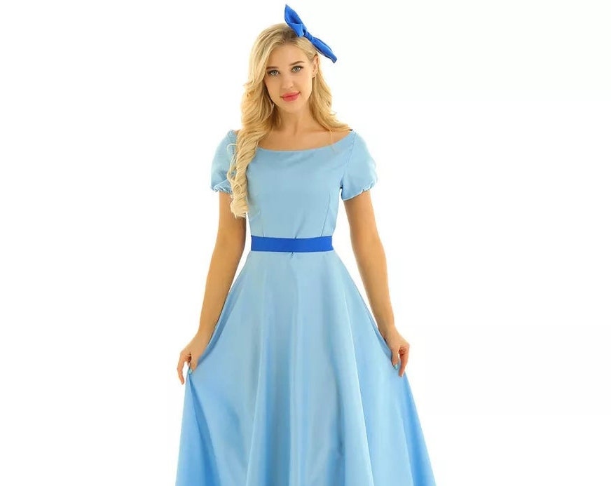 Wendy Peter Pan Cosplay Dress Blue – Mermaidcosplay