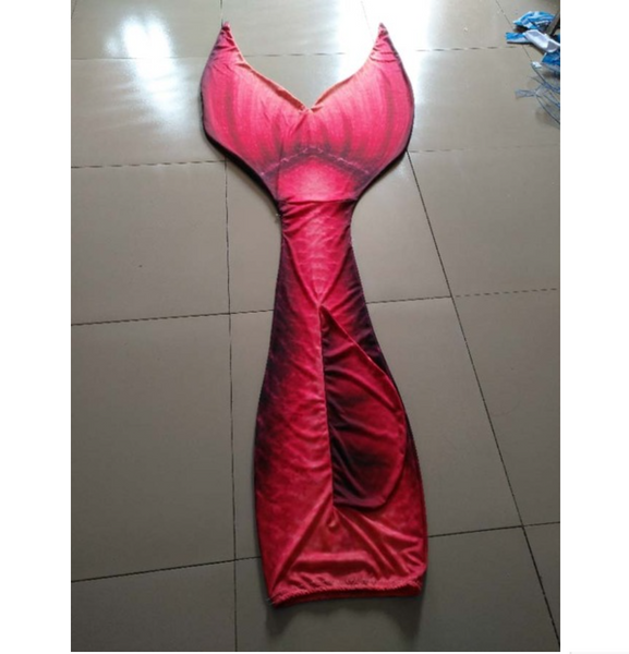 Dark Red Swimmable Mermaid Tails for Adults Women with Monofin