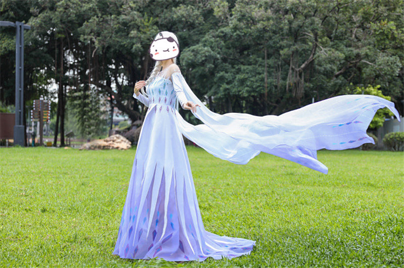 Frozen 2 Elsa White Dress, Princess Elsa Cosplay Costume – Mermaidcosplay