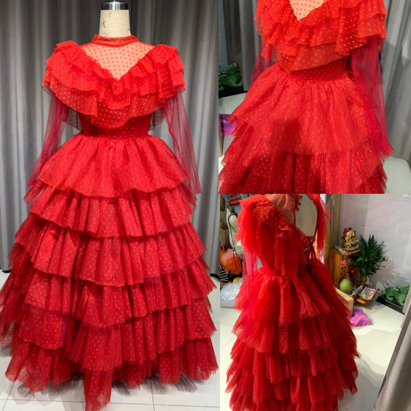 Halloween Costume Adult Lydia Bride Beetlejuice Costume Lydia Costume Red Dress Red Costume