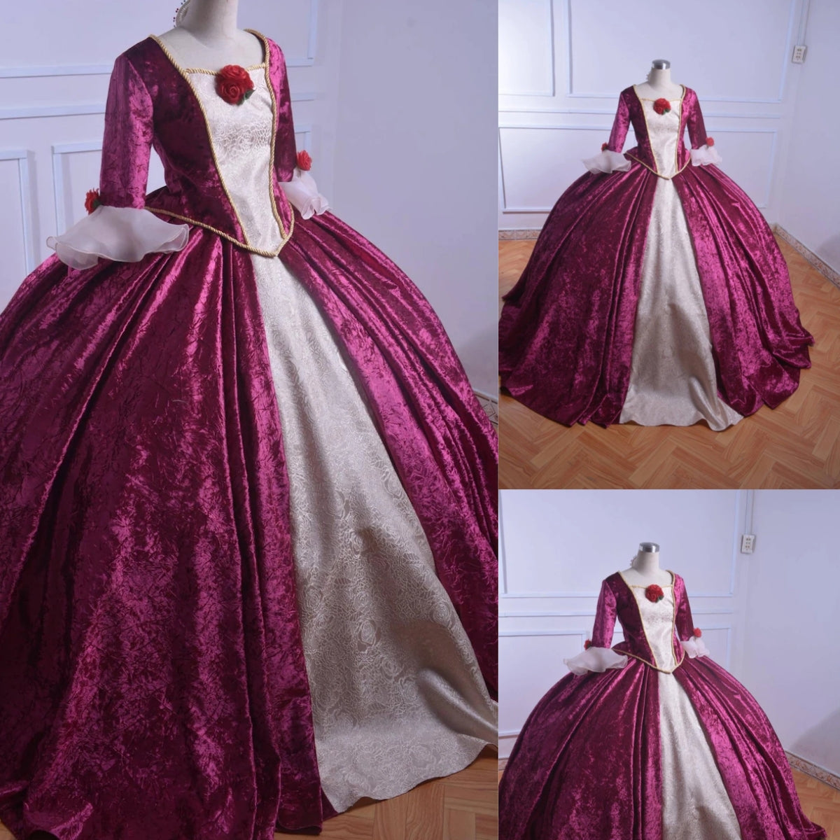 Christmas Belle Dress Beauty and the Beast Belle Christmas Costume Adu – Mermaidcosplay