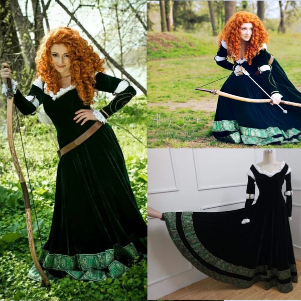 Merida Adult Dress, Merida Costume Adult Inspired, Merida Princess Cosplay, Merida Brave Cosplay