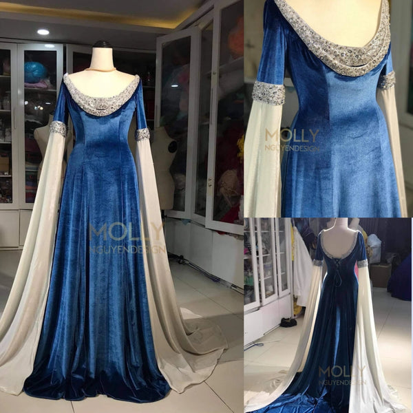 Arwen Blue Costume Cosplay Dress