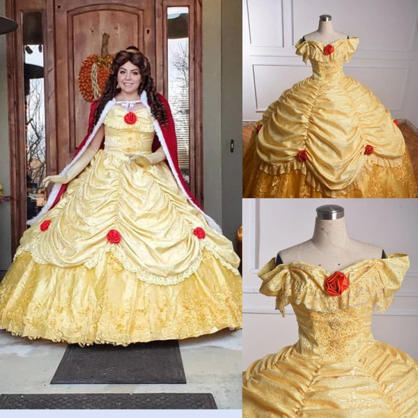 Belle Costume Beauty and the Beast Cosplay Costume Belle Adult Unique Costume