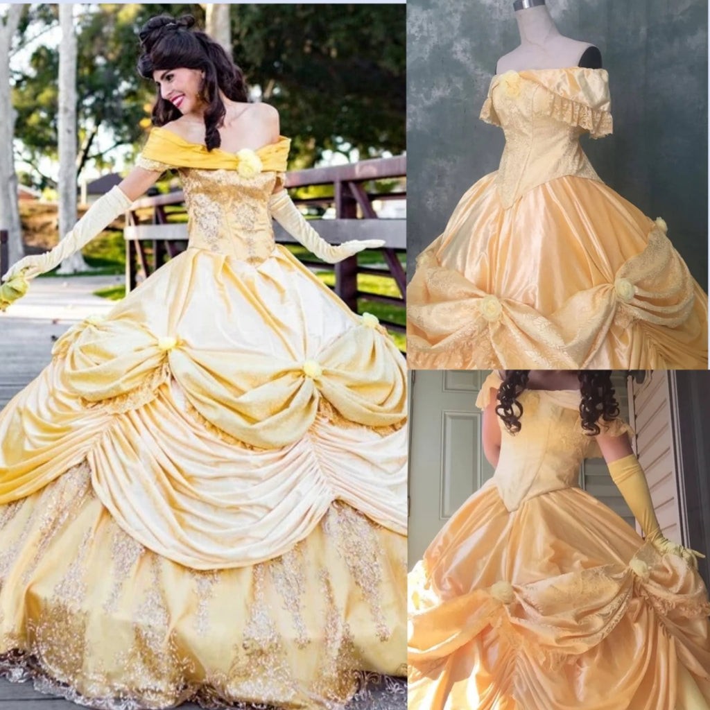 Belle Dress Belle Costume Adult from Beauty and the beast Costume – Mermaidcosplay