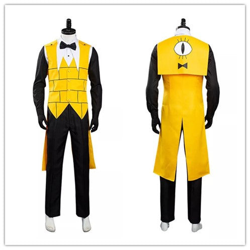 Gravity Falls Bill Cipher Cosplay Costume Halloween Full Set Men Cosplay Costume