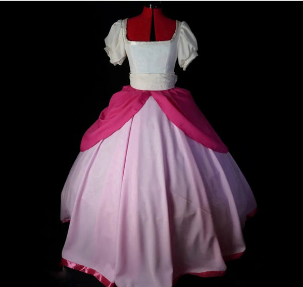 Melody cosplay costume Little mermaid Melody Pink Dress Halloween Pink Costume