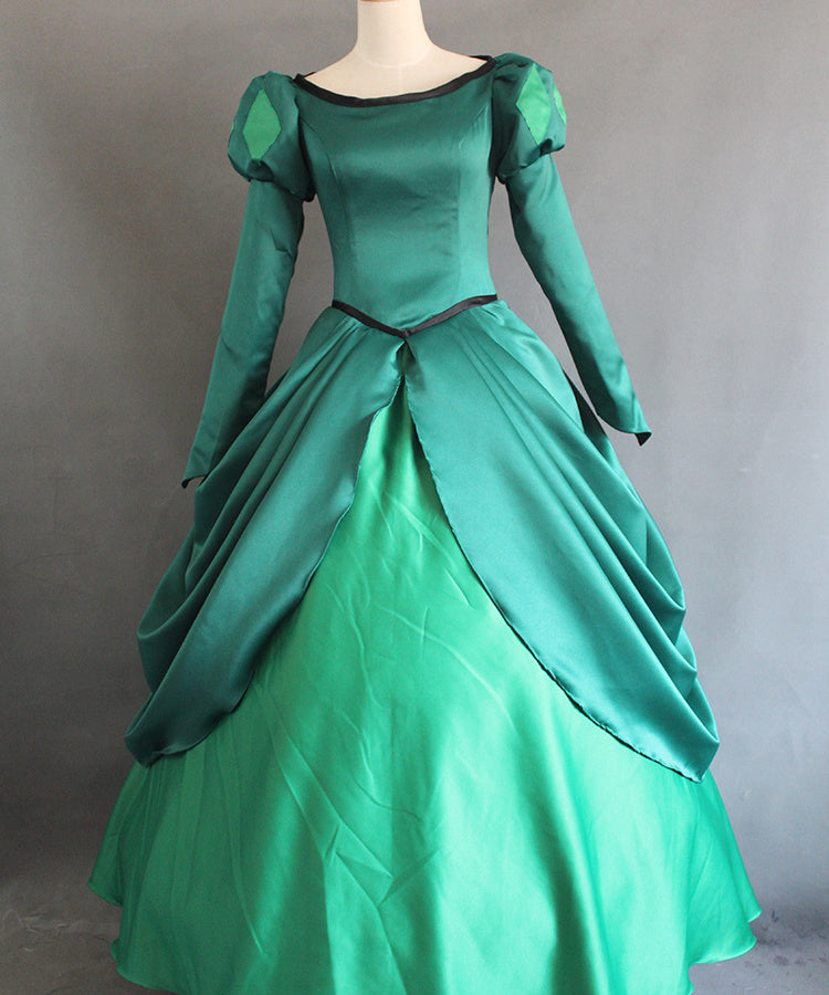 The Little Mermaid Ariel Cosplay Costume Ariel Green dress costume Women Halloween costume