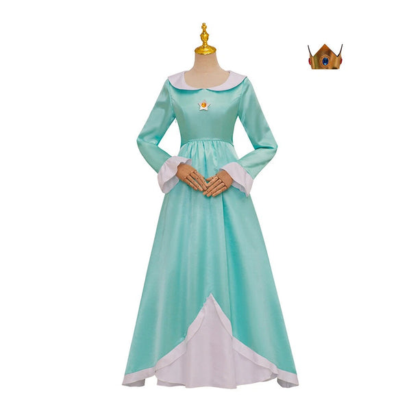Princess Rosalina Cosplay Costume Rosalina cosplay light green dress Kids adult costume