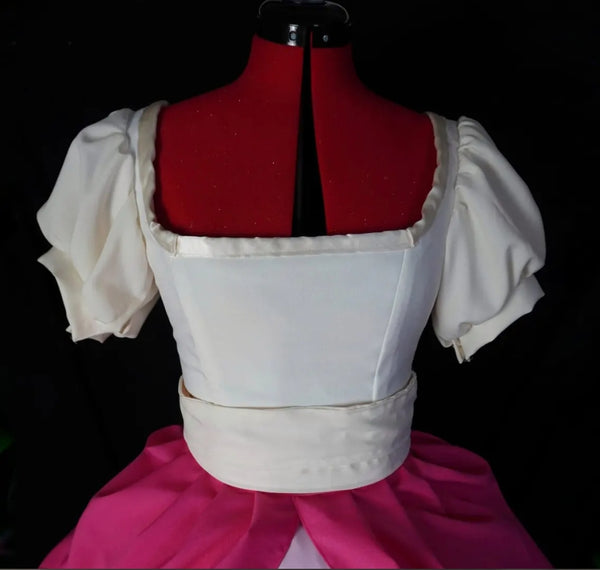 Melody cosplay costume Little mermaid Melody Pink Dress Halloween Pink Costume