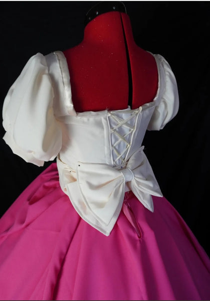 Melody cosplay costume Little mermaid Melody Pink Dress Halloween Pink Costume