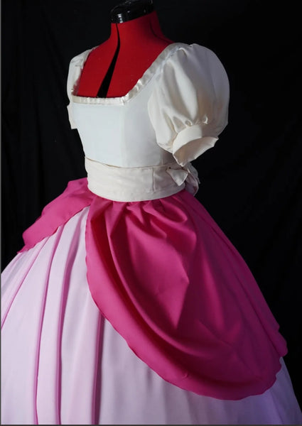 Melody cosplay costume Little mermaid Melody Pink Dress Halloween Pink Costume