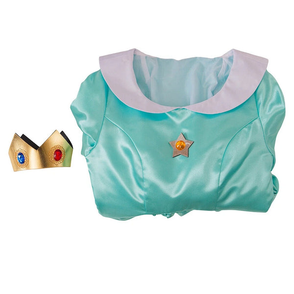 Princess Rosalina Cosplay Costume Rosalina cosplay light green dress Kids adult costume