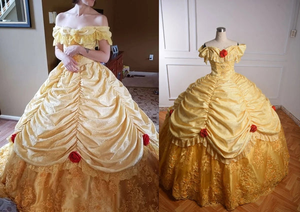 Belle Costume Beauty and the Beast Cosplay Costume Belle Adult Unique Costume