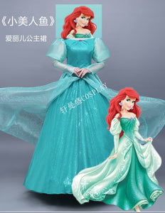 The Little Mermaid Ariel Cosplay Costume Ariel Green dress costume