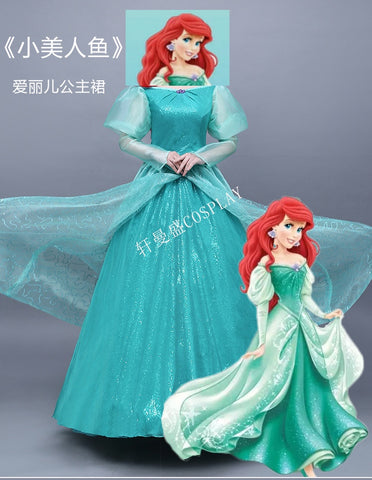 The Little Mermaid Ariel Cosplay Costume Ariel Green dress costume