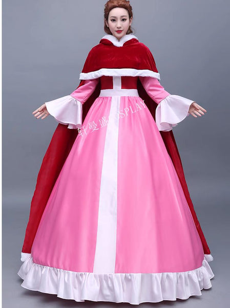 Belle Red Cape Costume  Belle Pink Costume Inspired Beauty and The Beast