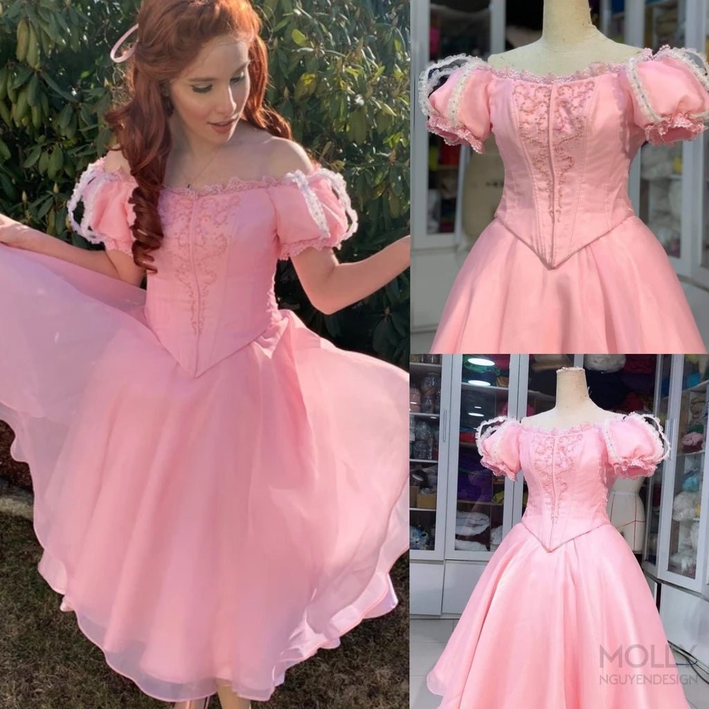 ariel pink dress costume for adults Ariel Land Dress Version B Gown Adult Costume