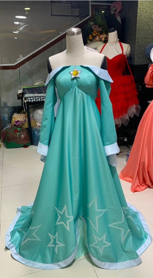 princess rosalina dress Princess Rosalina Dress Super Mario Galaxy Rosalina Costume Cosplay Dress Woman Costume Adult Women Girls