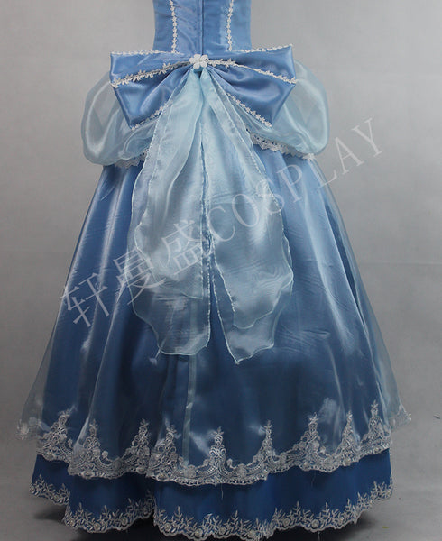 Cinderella Blue Dress Adult Kids Halloween Costume
