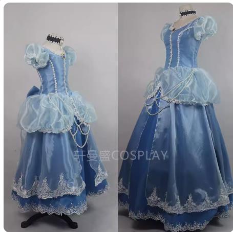 Cinderella Blue Dress Adult Kids Halloween Costume