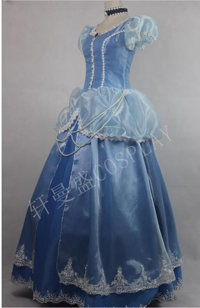 Cinderella Blue Dress Adult Kids Halloween Costume