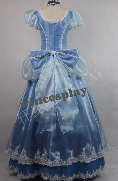 Cinderella Blue Dress Adult Kids Halloween Costume