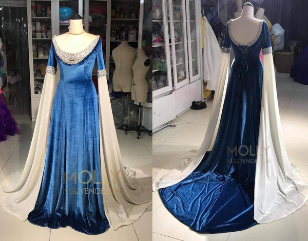 Arwen Blue Costume Cosplay Dress