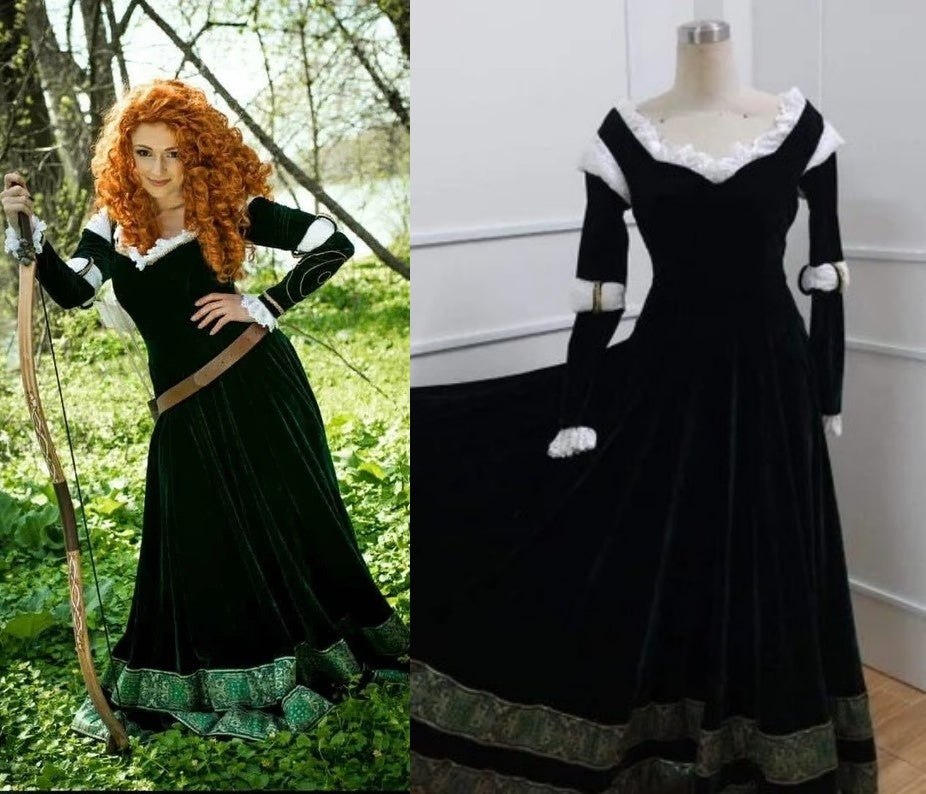 Merida Adult Dress, Merida Costume Adult Inspired, Merida Princess Cos –  Mermaidcosplay