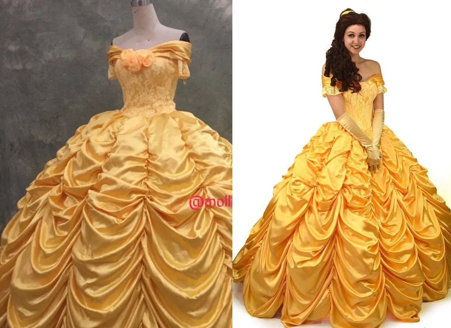 yellow belle dress Belle Costume Inspired Belle dress Belle yellow dress adult – Mermaidcosplay