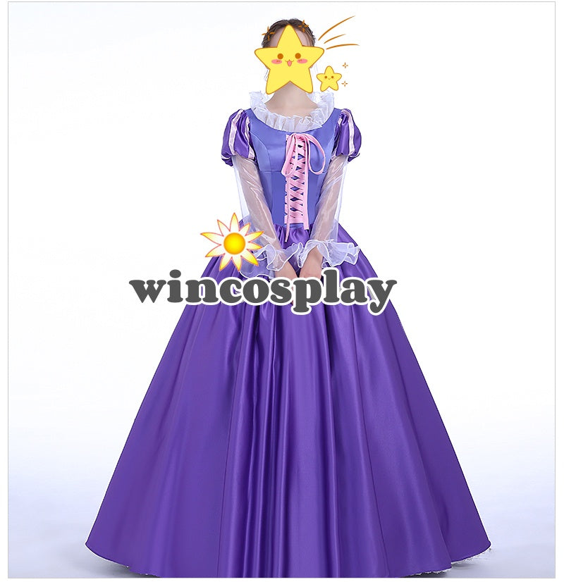 Tangled Rapunzel Cosplay prom dress Purple gown Cosplay ball gown Women Cosplay prom dress Party Dress Girls Cosplay Costume