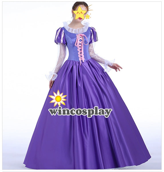 Tangled Rapunzel Cosplay prom dress Purple gown Cosplay ball gown Women Cosplay prom dress Party Dress Girls Cosplay Costume
