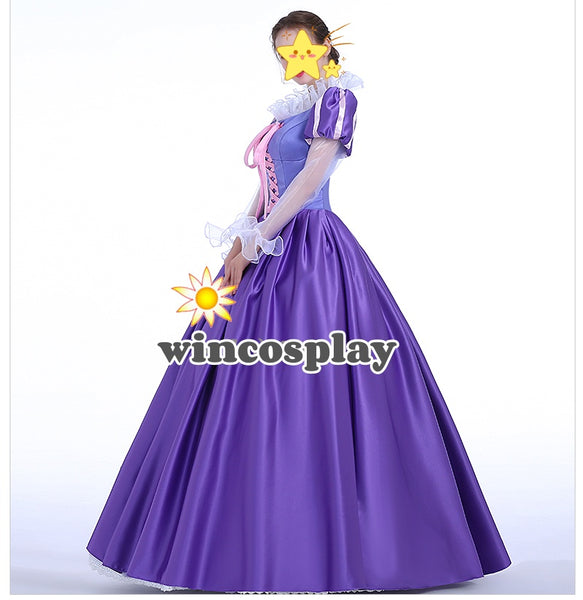 Tangled Rapunzel Cosplay prom dress Purple gown Cosplay ball gown Women Cosplay prom dress Party Dress Girls Cosplay Costume