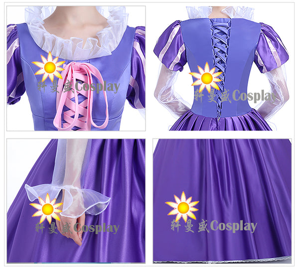 Tangled Rapunzel Cosplay prom dress Purple gown Cosplay ball gown Women Cosplay prom dress Party Dress Girls Cosplay Costume
